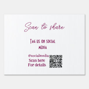 Scan to share tag us on social media QR code simpl Sign