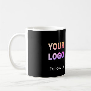 Scan to view menu resturant hotel QR Add logo text Coffee Mug