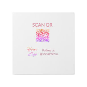 Scan to view menu resturant hotel QR Add logo text Gallery Wrap