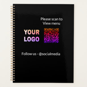 Scan to view menu resturant hotel QR Add logo text Planner
