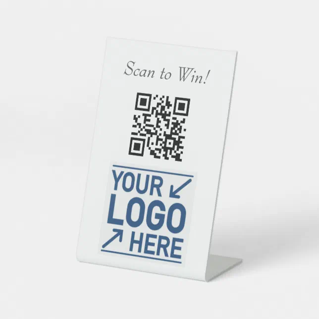 Scan to Win QR Tabletop Sign - fully customizable | Zazzle