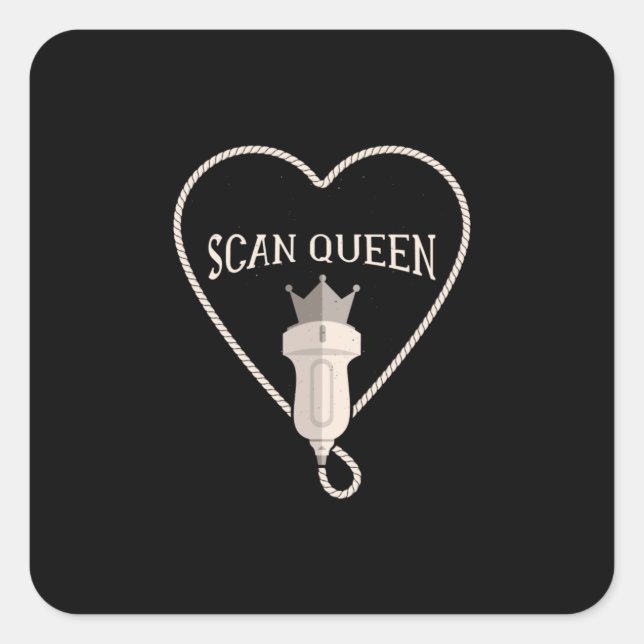 Scan Ultrasound Square Sticker (Front)
