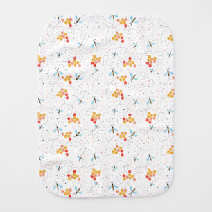 Scandi Bee Baby Burp Cloth