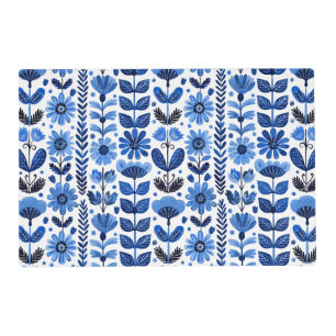 Scandi blue floral placemat