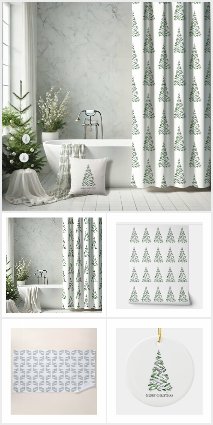 Scandi Christmas Bathroom Decor