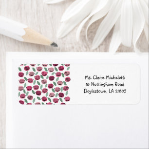 Scandi Cup Flowers Label