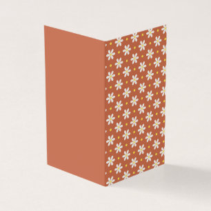 Scandi Daisy Pattern Custom Color Folded Card