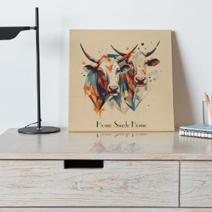 Scandi Farmhouse Cattle, custom Wood Wall Art