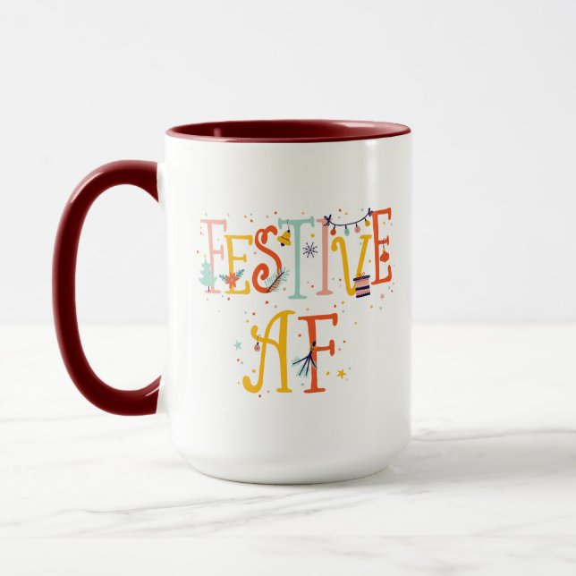 Scandi Festive AF Mug (Left)