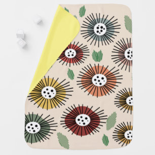 Scandi Flower Garden Baby Blanket
