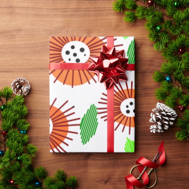 Scandi Flower Garden Wrapping Paper (Holiday Gift)