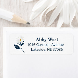 Scandi Flowers Return Address Label