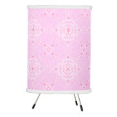 Scandi Geometric Pattern in Pink and White  Tripod Lamp (Right)