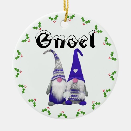 Scandi Gnomes Hrold  Hilga Ceramic Ornament