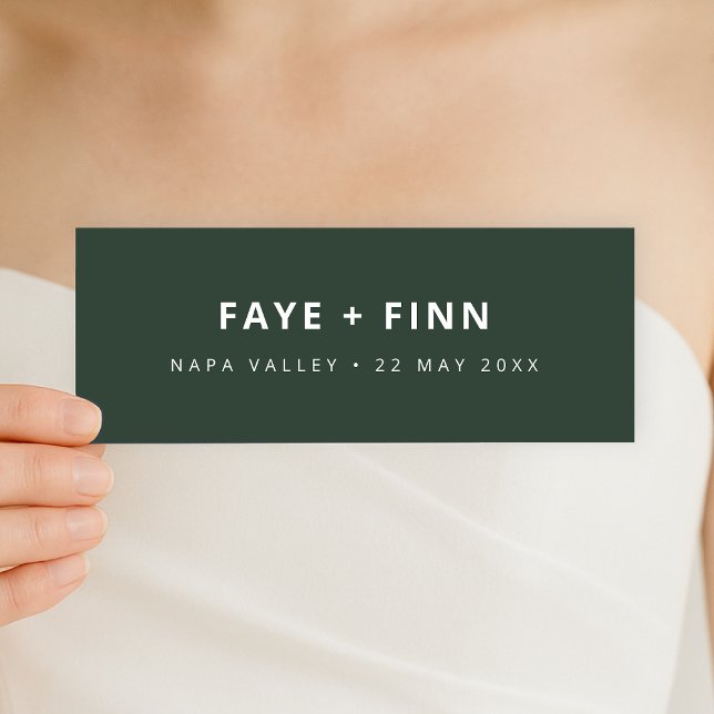 Scandi Green Wedding Favor Bookmarks (Creator Uploaded)