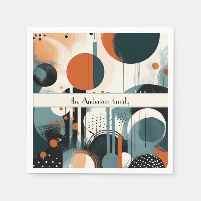 Scandi Groove, custom    Napkins (Front)