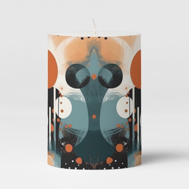 Scandi Groove    Pillar Candle (Front)
