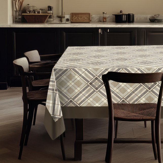 Scandi-Inspired Tablecloth Subtle Geometric Design (Scandi-Inspired Tablecloth Subtle Geometric Design)