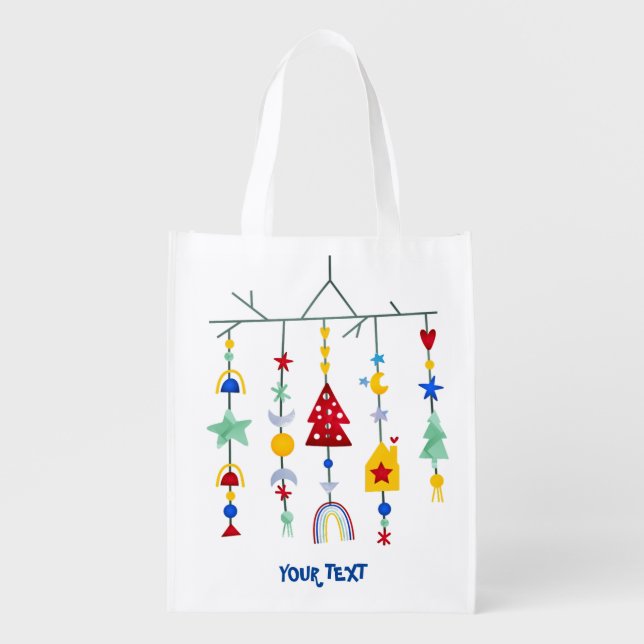 Scandi Minimalist Simple Grocery Bag (Front)