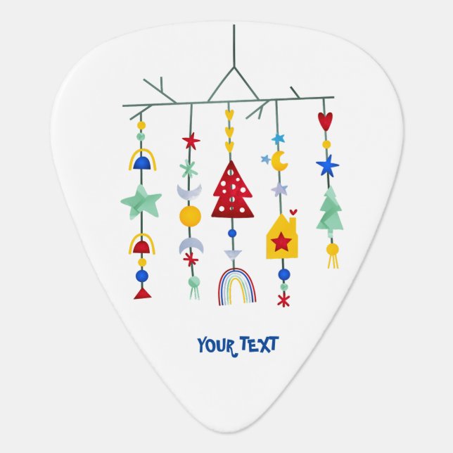 Scandi Minimalist Simple Guitar Pick (Front)