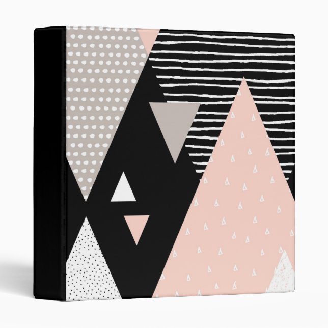 Scandi Mountain Peak Design 3 Ring Binder (Front/Spine)