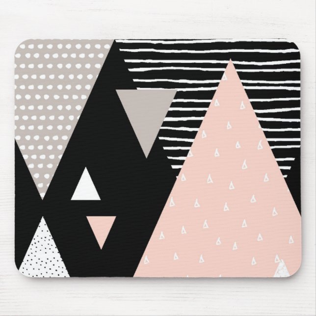 Scandi Mountain Peak Design Mouse Pad (Front)