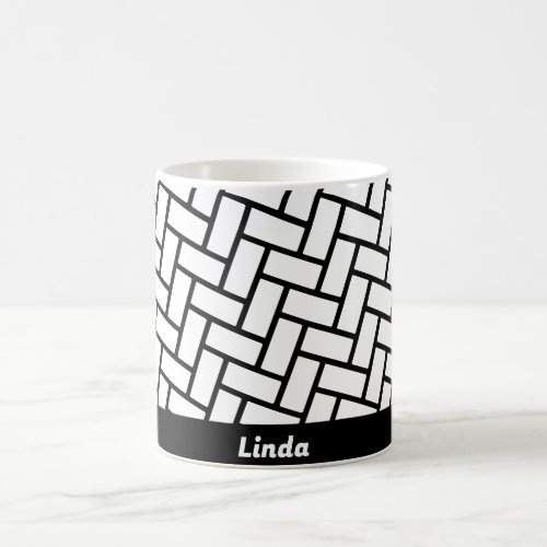 Scandi Nordic Bricks Metro Tiles 60s Pattern Coffee Mug