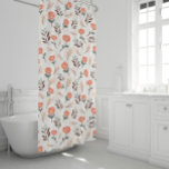 Scandi Red Poppies Shower Curtain