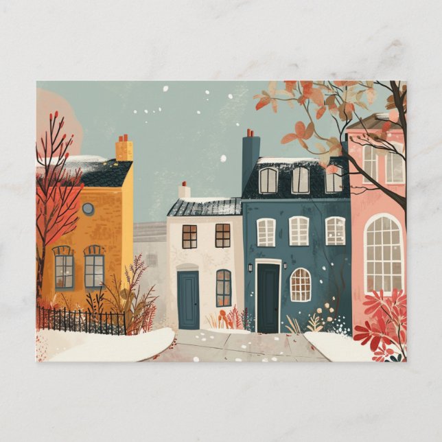Scandi Style Whimsical Postcard (Front)