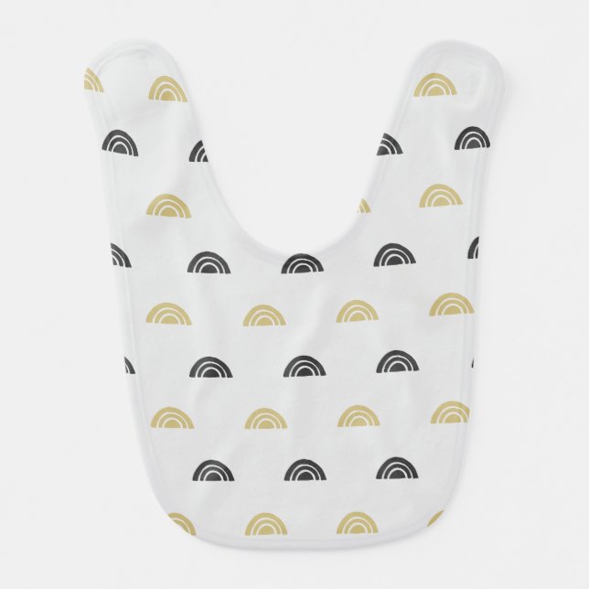 Scandi Tiled Rainbows | Baby Bib (Front)