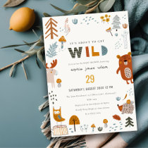 Scandi Wild Tropical Woodland Animals Baby Shower Invitation