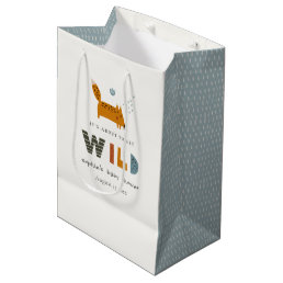 Scandi Wild Tropical Woodland Animals Baby Shower Medium Gift Bag