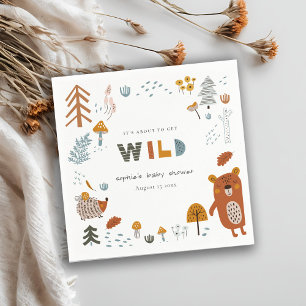Scandi Wild Tropical Woodland Animals Baby Shower Napkins
