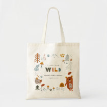 Scandi Wild Tropical Woodland Animals Baby Shower Tote Bag