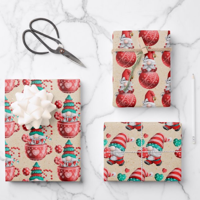 Scandi Winter Christmas Gold & Black Woodland Wrapping Paper Sheets (Front)