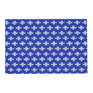SCANDIA BLUE KNIT Laminated Placemat