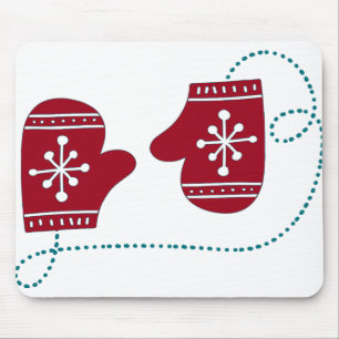 Scandia Christmas Moose Angel Blue And Red Scandia Mouse Pad