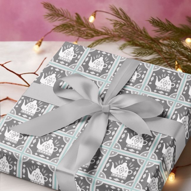 Scandia Teapot Tiles III Wrapping Paper (Creator Uploaded)