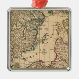 Scandinavia, Baltic Sea, Sweden, Denmark Metal Ornament