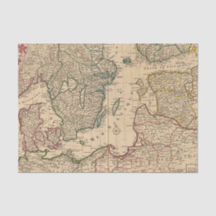 Scandinavia, Baltic Sea, Sweden, Denmark Tissue Paper