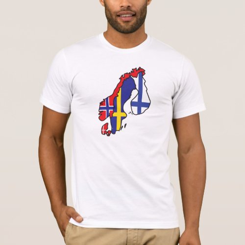 Scandinavia Flag Map T_Shirt