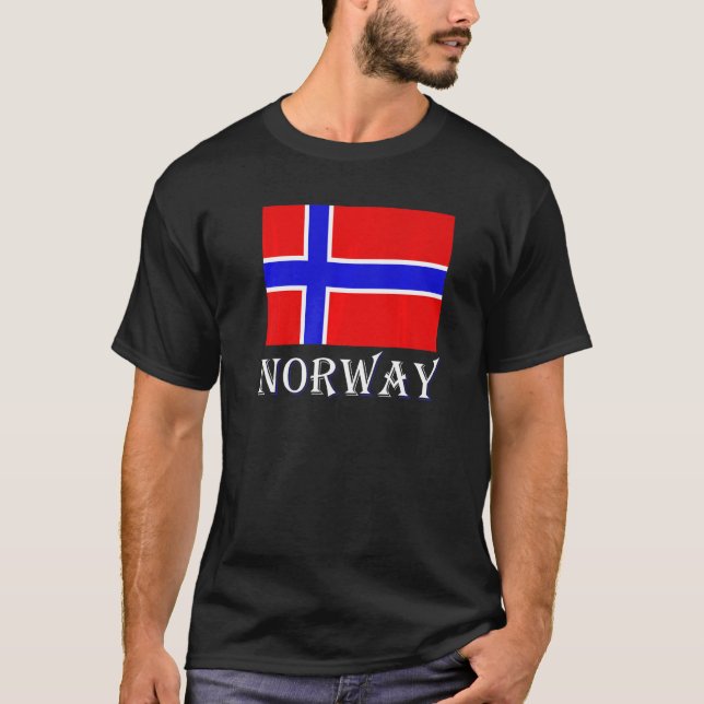 Scandinavia Norwegian Flag Nordic Country Norway  T-Shirt (Front)