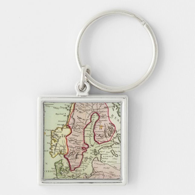 Scandinavia, Sweden, Denmark Keychain (Front)