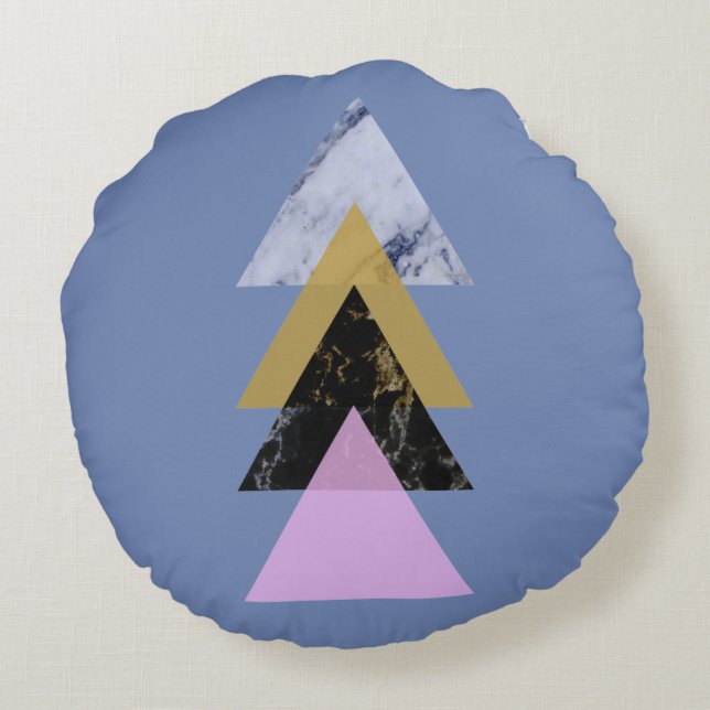 Scandinavian Abstract #885 Round Pillow (Back)