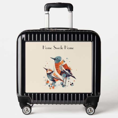 Scandinavian Abstract Birds customizable Luggage