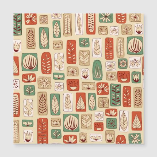 Scandinavian Abstract Leaves Tile Design