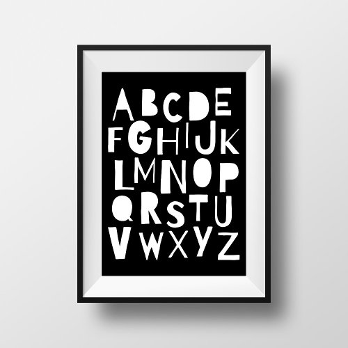 Scandinavian Alphabet Kids Room Wall Decor