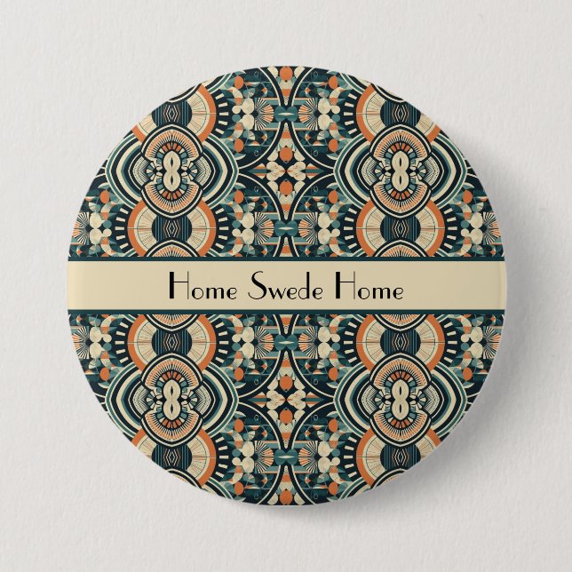 Scandinavian Art Deco customizable Button (Front)