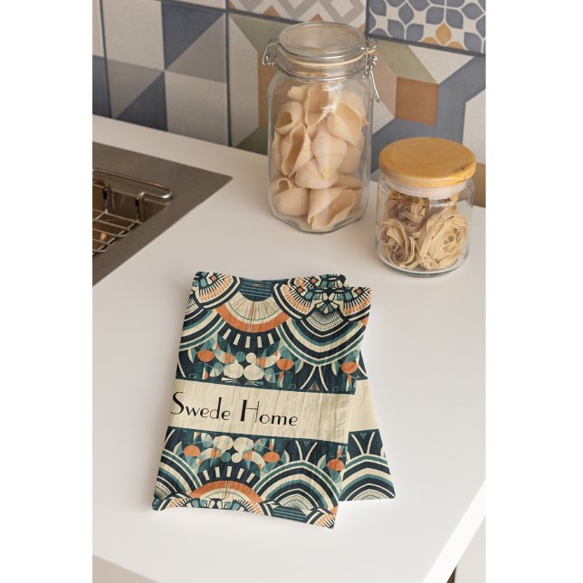 Scandinavian Art Deco customizable  Kitchen Towel (Creator Uploaded)