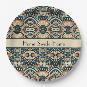 Scandinavian Art Deco customizable Paper Plates